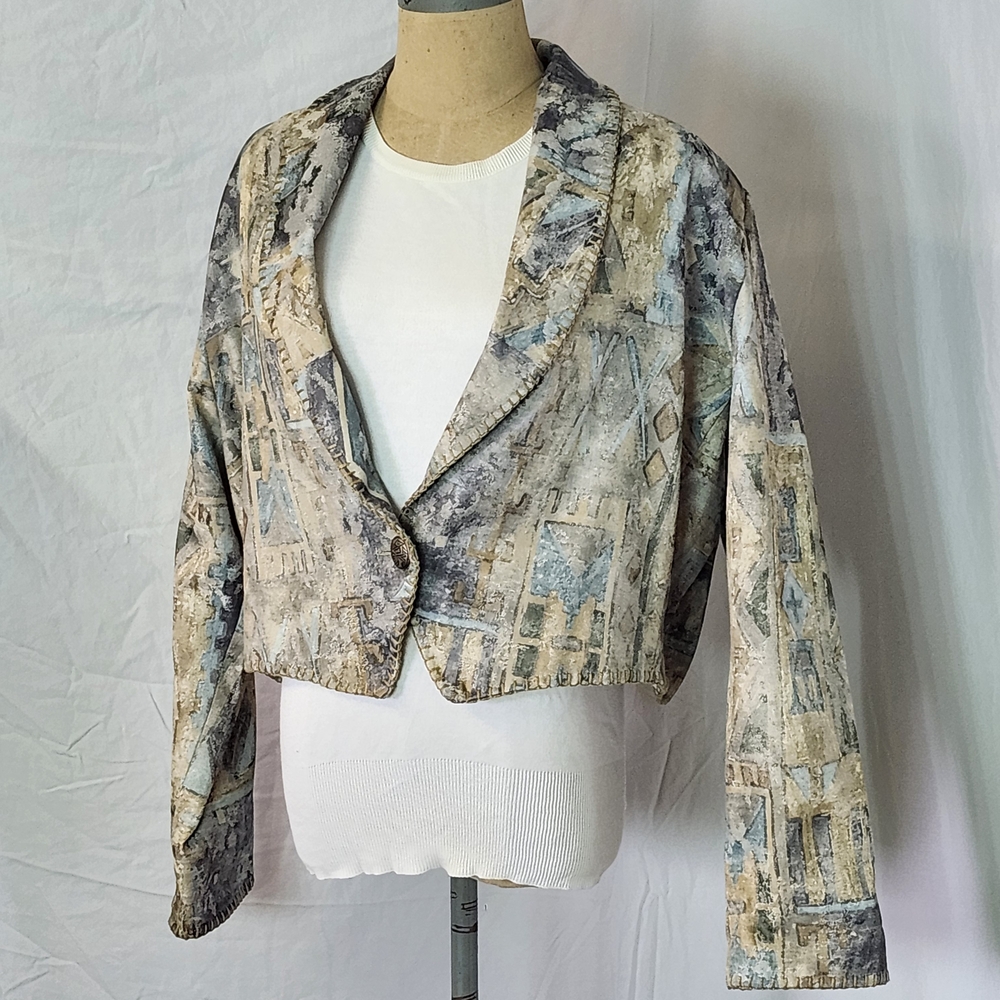 Rhonda Stark Elegant Women's Abstract Patterned Blazer